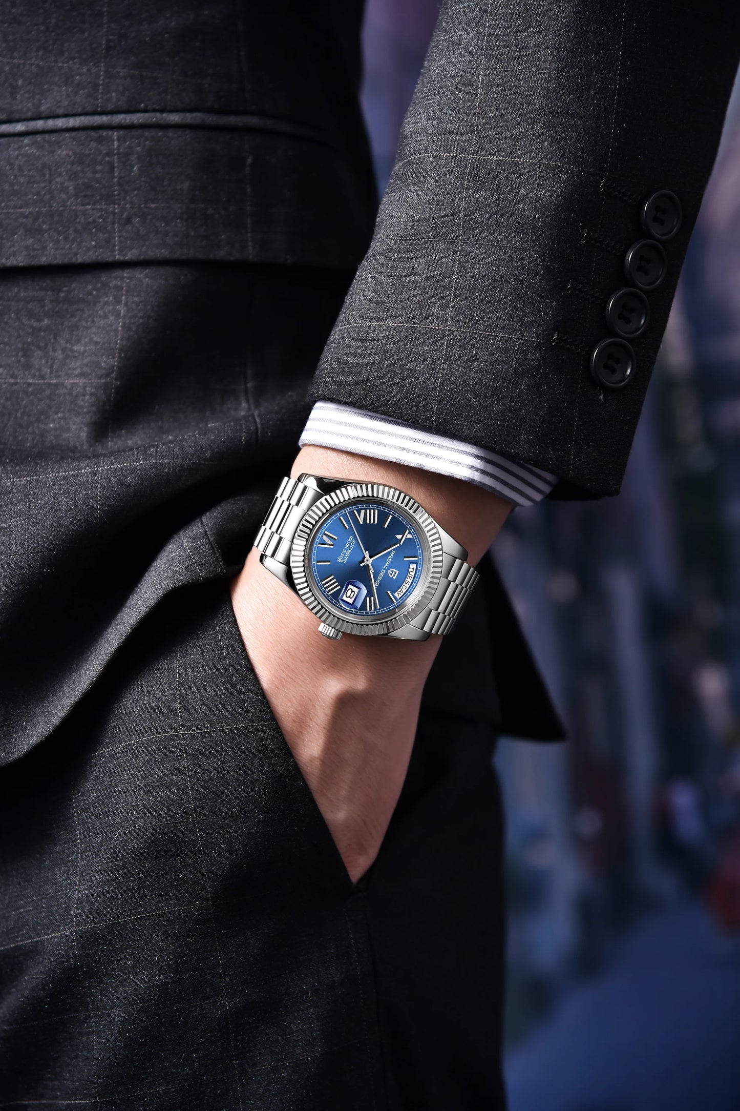 PAGANI DESIGN 2025 New Luxury Rose Gold DD40 Automatic Watch For Men NH36A Mechanical Wristwatch Men Stainless steel Waterproof