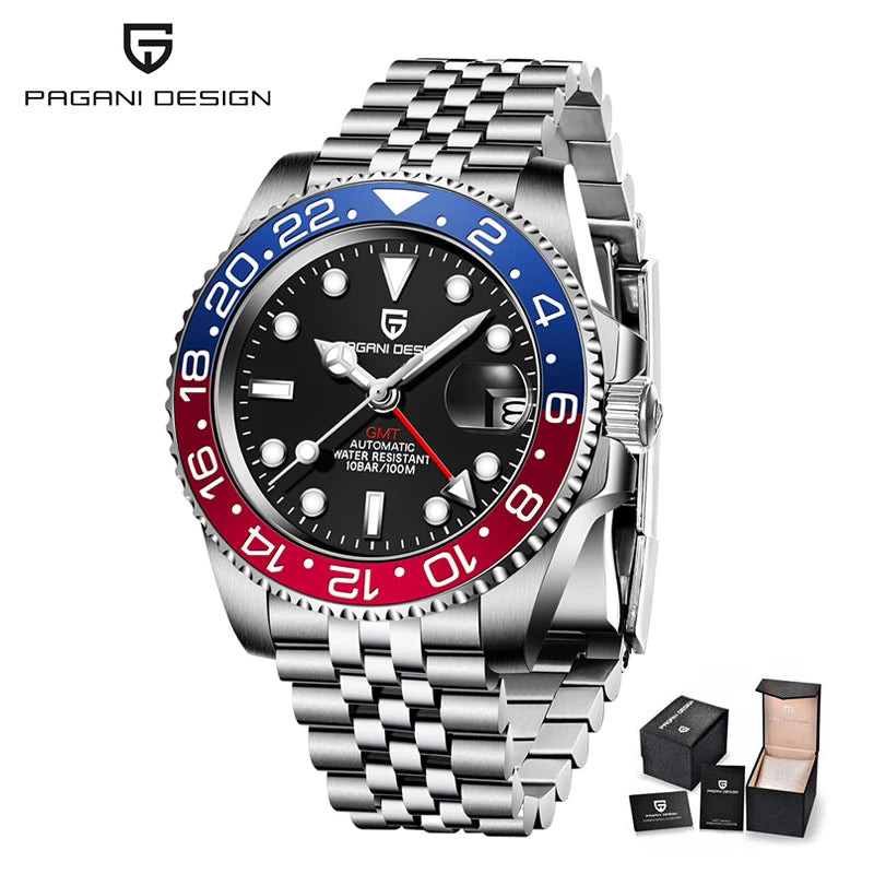 PAGANI DESIGN Men Watch Original Automatic Mechanical Watch For Man Scale Waterproof Luminous StainlessSteel watch Reloj PD-1662