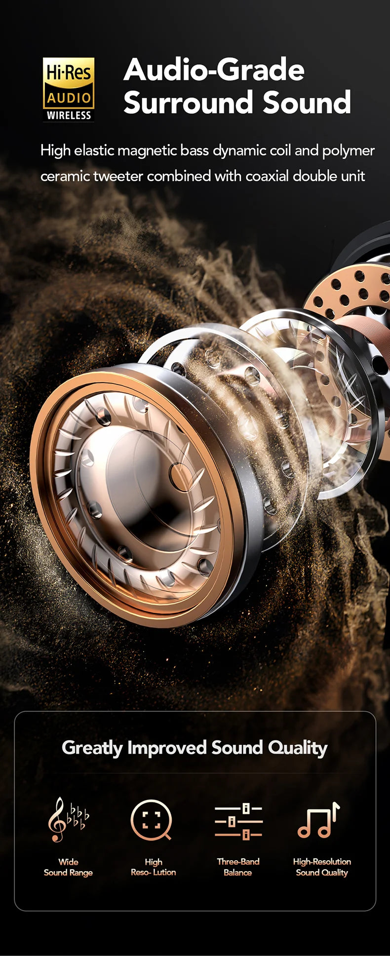 【HTC NE27】 Bluetooth Earphones AI OWS Sports Headphones LCD Screen Wireless Headphones Glowing Earhook Translator Earbuds