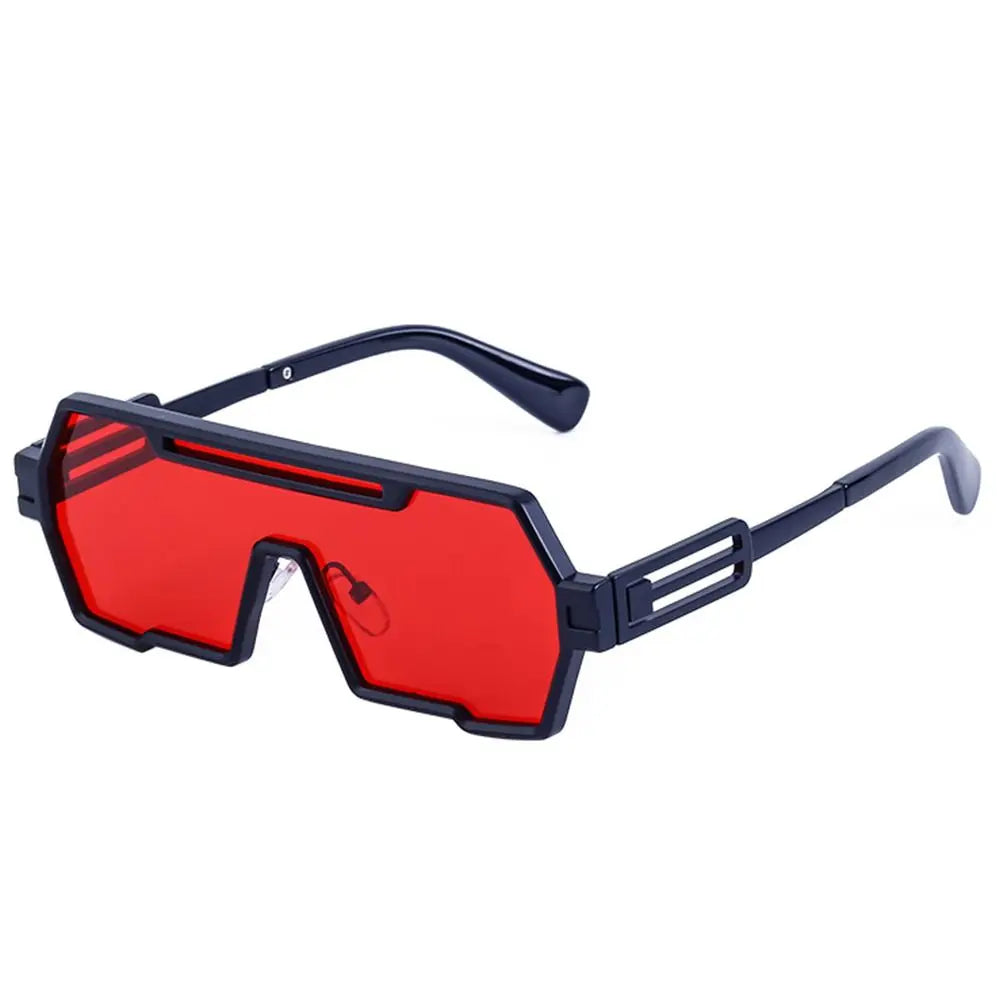 Metal Steampunk Sunglasses Trendy Punk UV400 Protection Shades Big Frame Irregular Square Sun Glasses for Men