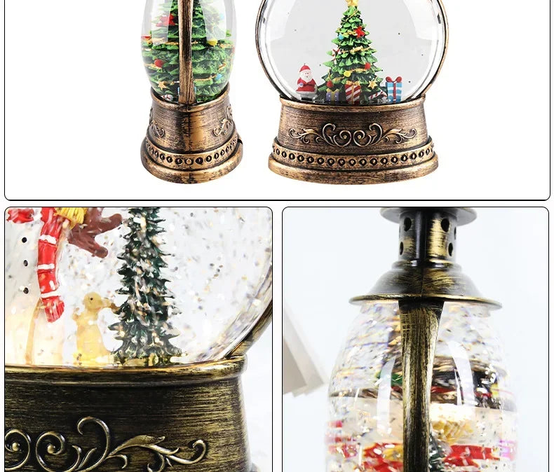 Christmas Easter Carnival Decorations Wind Lights Music Boxes Crystal Balls Santa Claus Tree Lights Ornaments Christmas Gifts