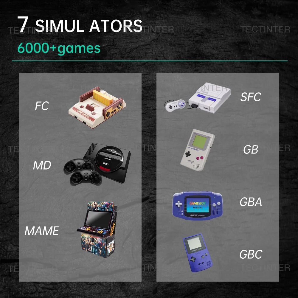 SF2000 3 inch IPS Screen Handheld Game Player Portable Video Game Console Built-in 8000+ Games Retro TV Game Player AV Output