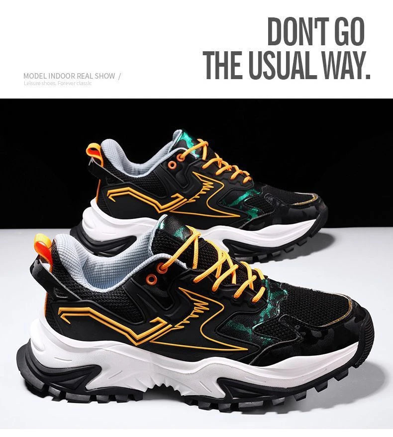 Men Sneakers Breathable Running Shoes 2025 Men Comfortable Black Casual Sneakers Outdoor Fashion Casual Shoes Zapatos De Mujer