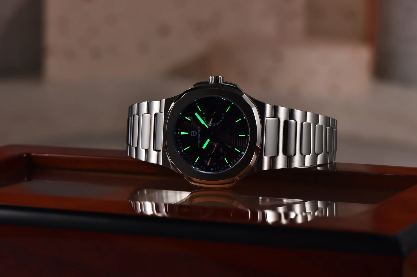 PAGANI DESIGN 2025 New Luxury Quartz Watches For Men Multifunctional Chronograph Moon phase Automatic Date Week Wristwatch Women