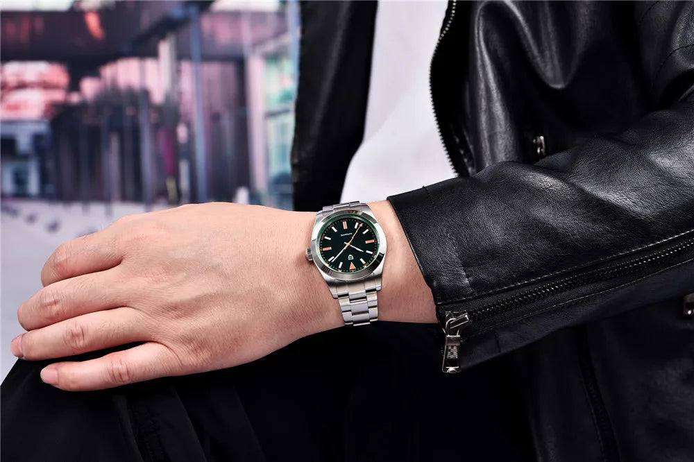 PAGANI DESIGN Men's Watches Luxury Automatic Watch for Men Green Glass Mechanical Watches AR Sapphire glass Wristwatch Men 2025