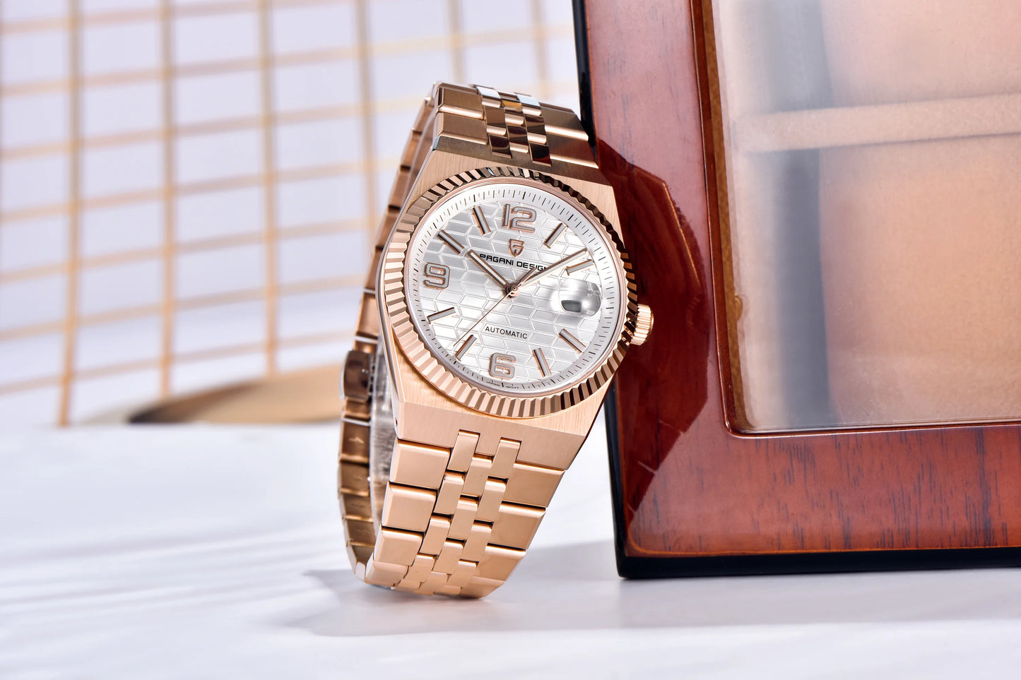 PAGANI DESIGN 3D Rhombus Dial Watches Luxury Automatic Watch Men Stainless steel Mechanical Wristwatch For Gift Box 2025 New