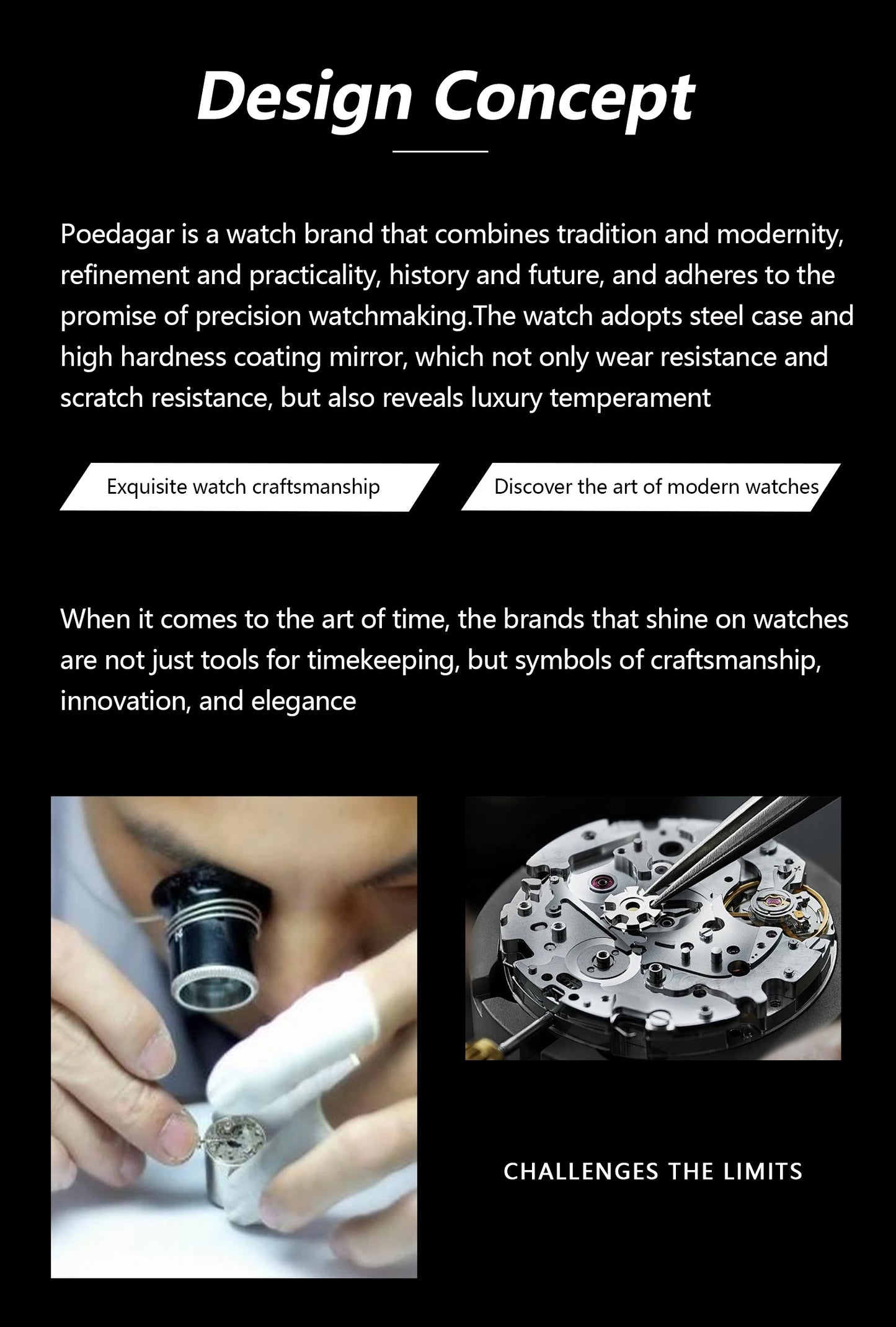 POEDAGAR Top Luxury Man Watch Waterproof Stainless Steel Men Wristwatch Luminous Date Week Fashion Business Quartz Men's Watches