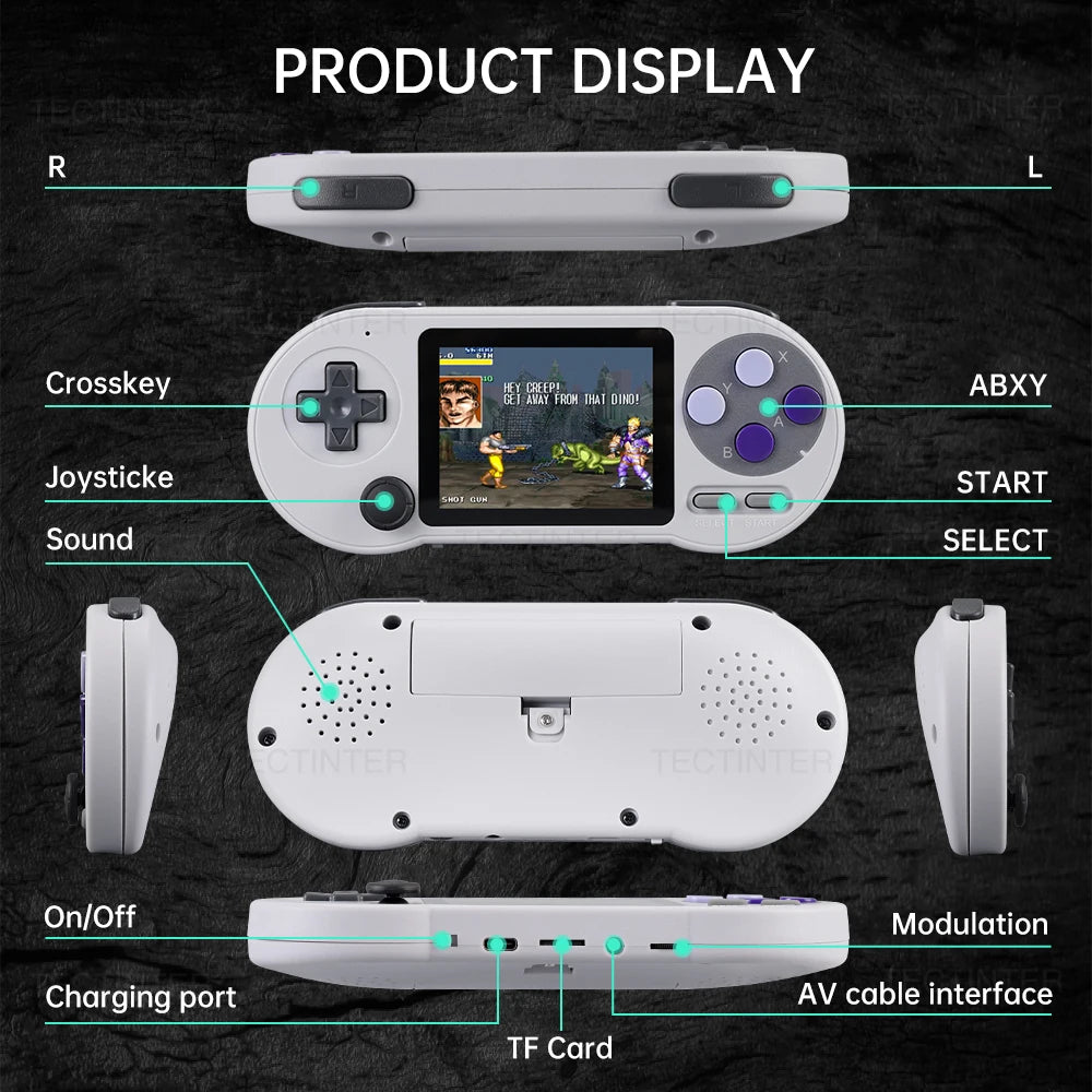 SF2000 3 inch IPS Screen Handheld Game Player Portable Video Game Console Built-in 8000+ Games Retro TV Game Player AV Output