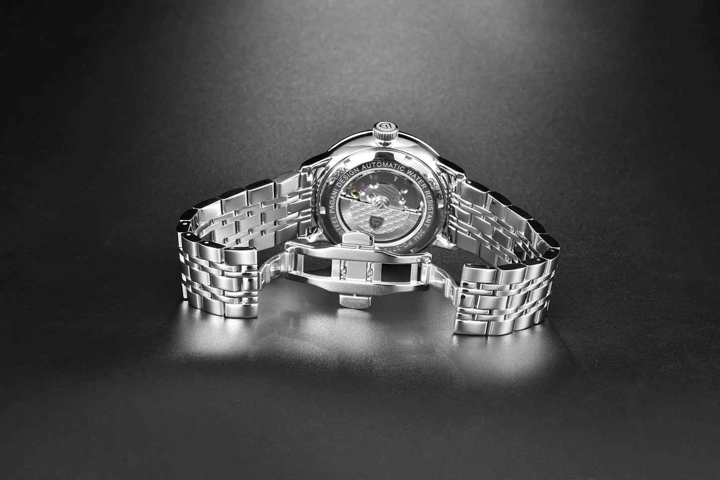 PAGANI DESIGN watch men's luxury retro mechanical watch men's watch gift box leather stainless steel waterproof case men's watch