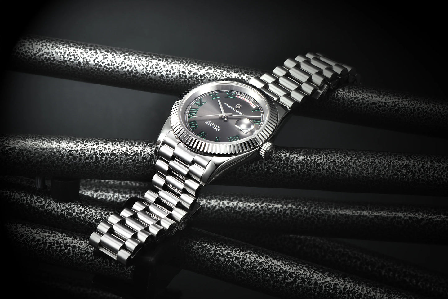 PAGANI DESIGN 2025 New Luxury Rose Gold DD40 Automatic Watch For Men NH36A Mechanical Wristwatch Men Stainless steel Waterproof