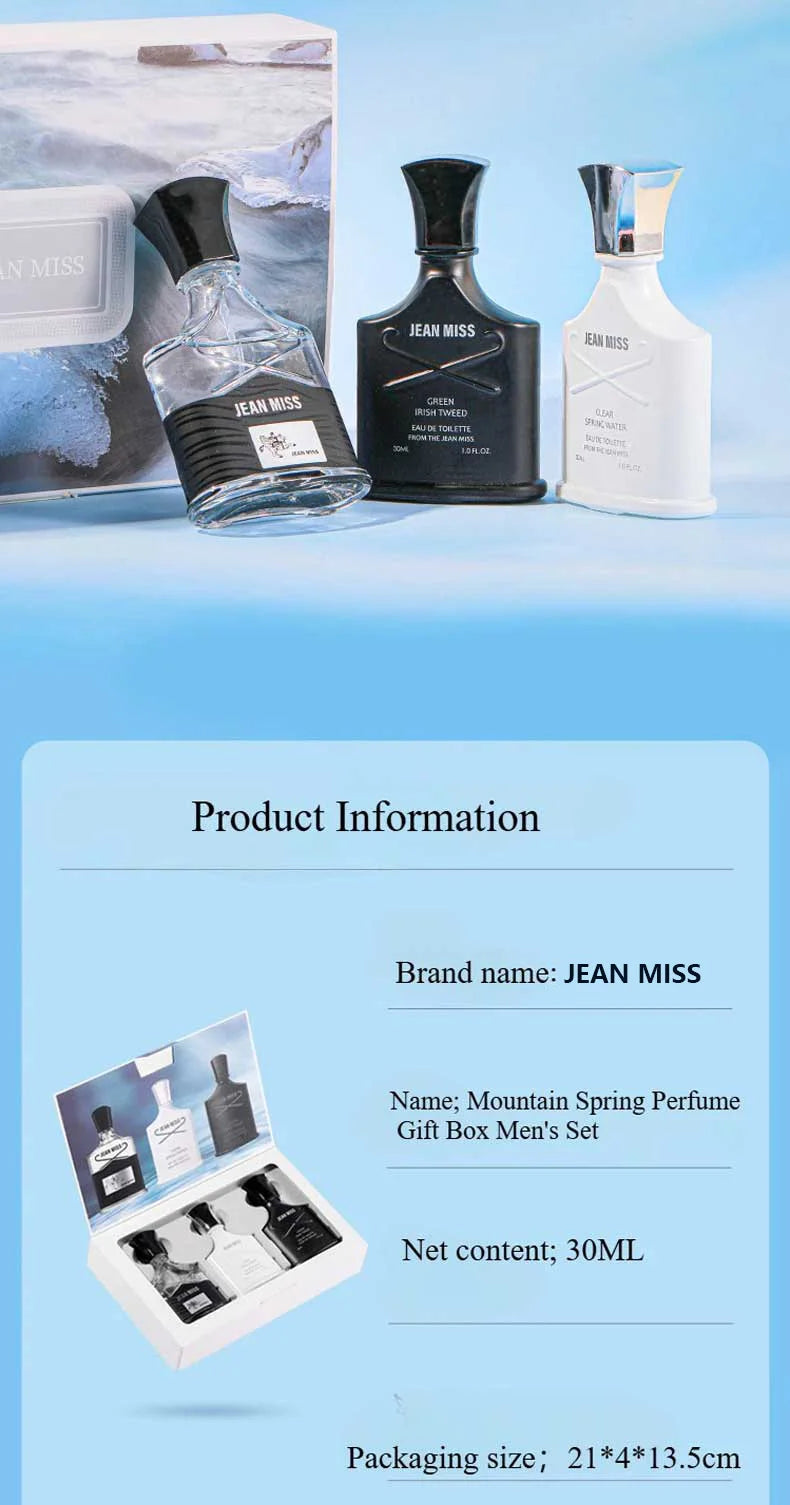 3PCS Set Perfume Gift Box Lasting Cologne Scent Perfumy Męskie Charming Man Perfumes Hombres Originales Fresh Natural 90ml Sets