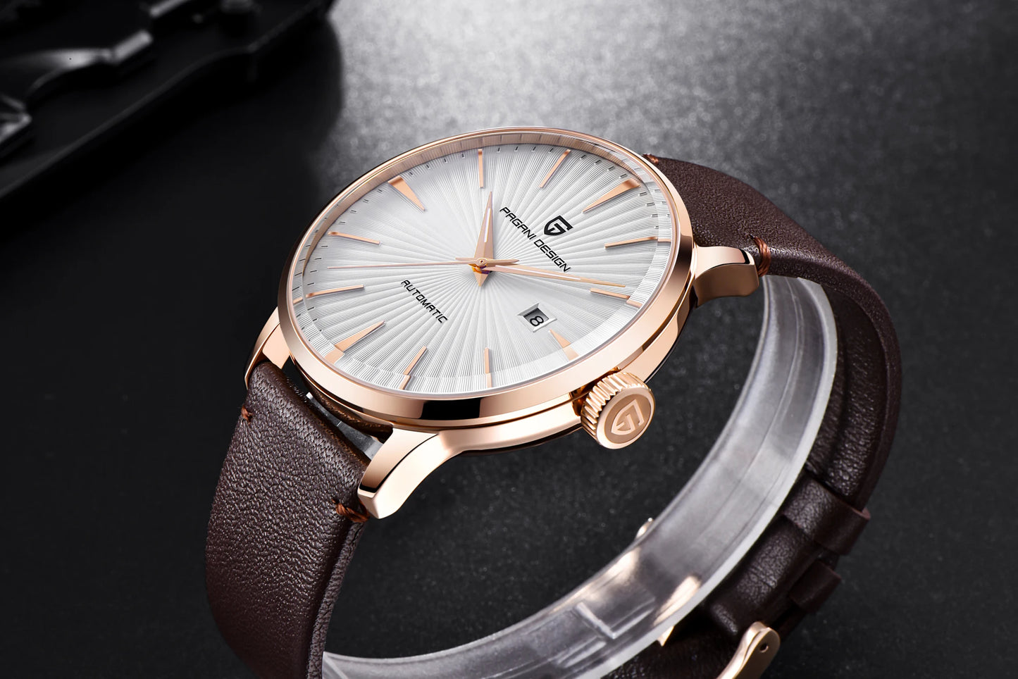 PAGANI DESIGN watch men's luxury retro mechanical watch men's watch gift box leather stainless steel waterproof case men's watch