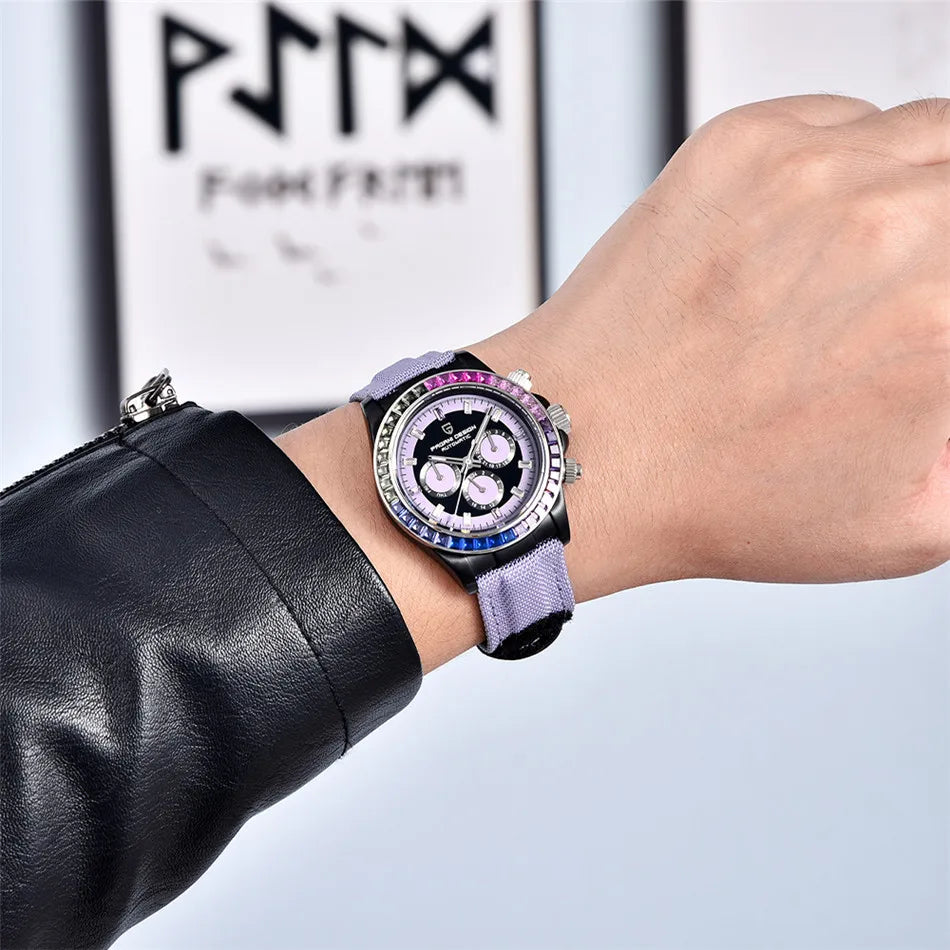 PAGANI DESIGN V2 40MM Rainbow Circle Luxury Men's Mechanical Watch Multifunction Automatic Watch Men's Sapphire Glass Waterproof