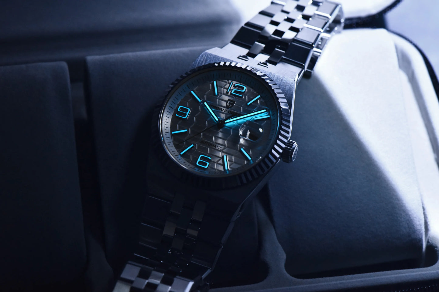 PAGANI DESIGN 3D Rhombus Dial Watches Luxury Automatic Watch Men Stainless steel Mechanical Wristwatch For Gift Box 2025 New