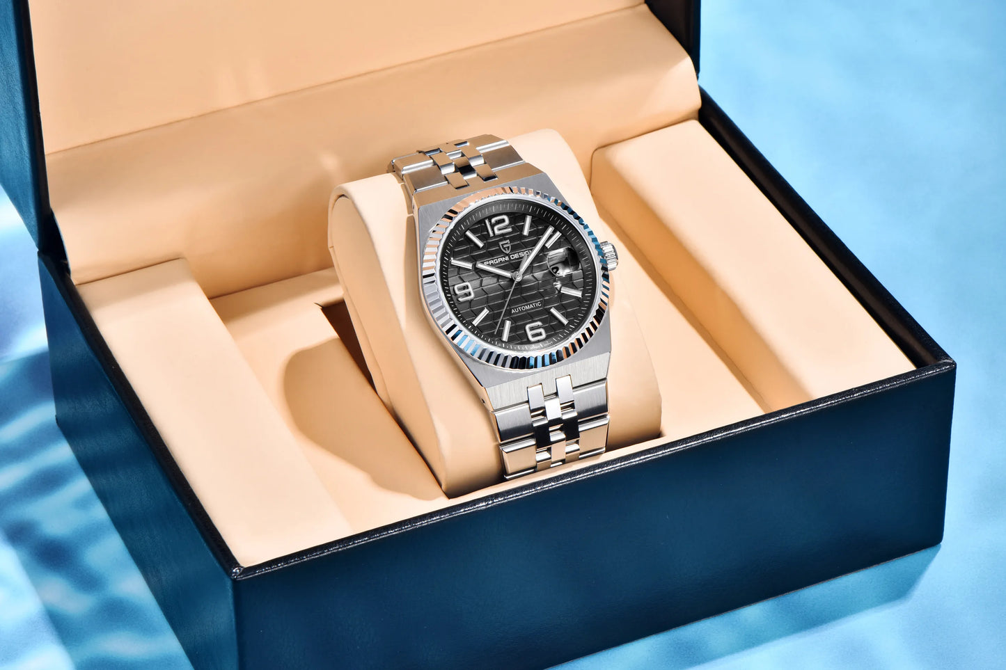 PAGANI DESIGN 3D Rhombus Dial Watches Luxury Automatic Watch Men Stainless steel Mechanical Wristwatch For Gift Box 2025 New