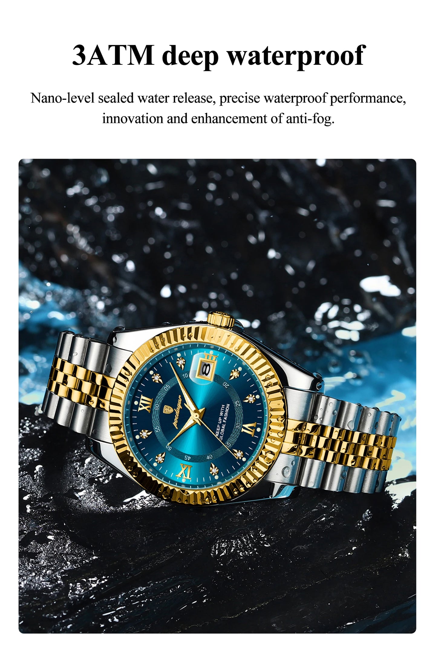 POEDAGAR Luxury Man Quartz Wristwatch Waterproof Luminous Date Stainless Steel Watch For Men Military Sports Men's Watches Reloj