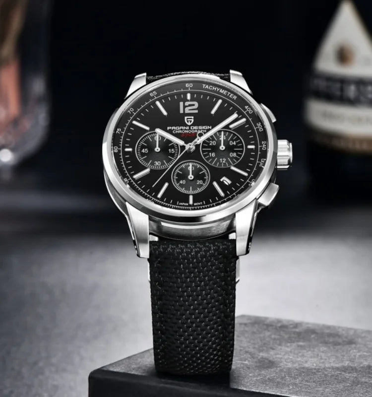 PAGANI DESIGN 2024 New Luxury Fashion Casual Men Quartz Watches VK63 100M Water Resistant Sapphire Glass Stainless Steel Watches