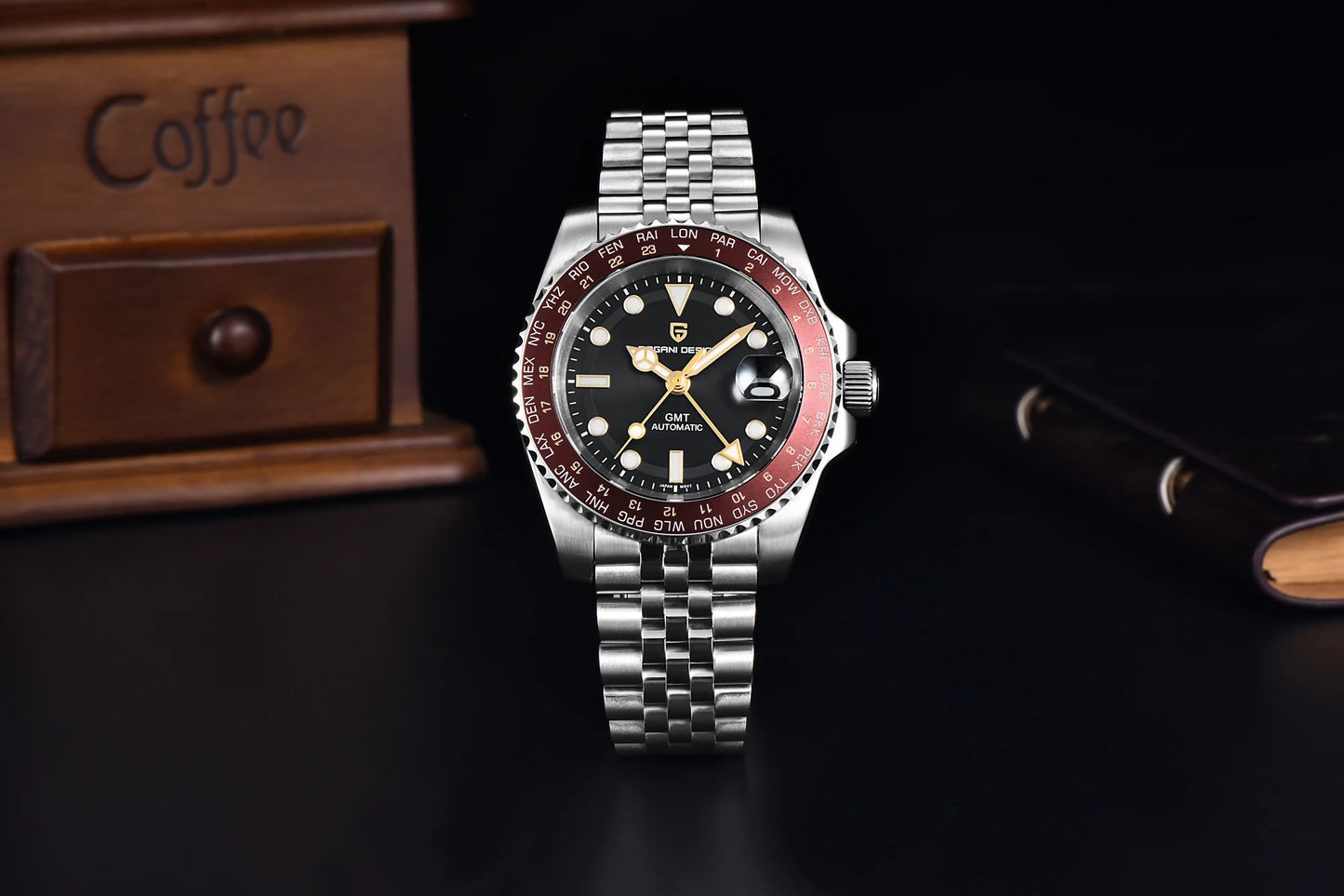 PAGANI DESIGN V4 40MM GMT NH34 Luxury Men's Watches Top Fashion Automatic Mechanical Watches for Men Sapphire Waterproof Clock