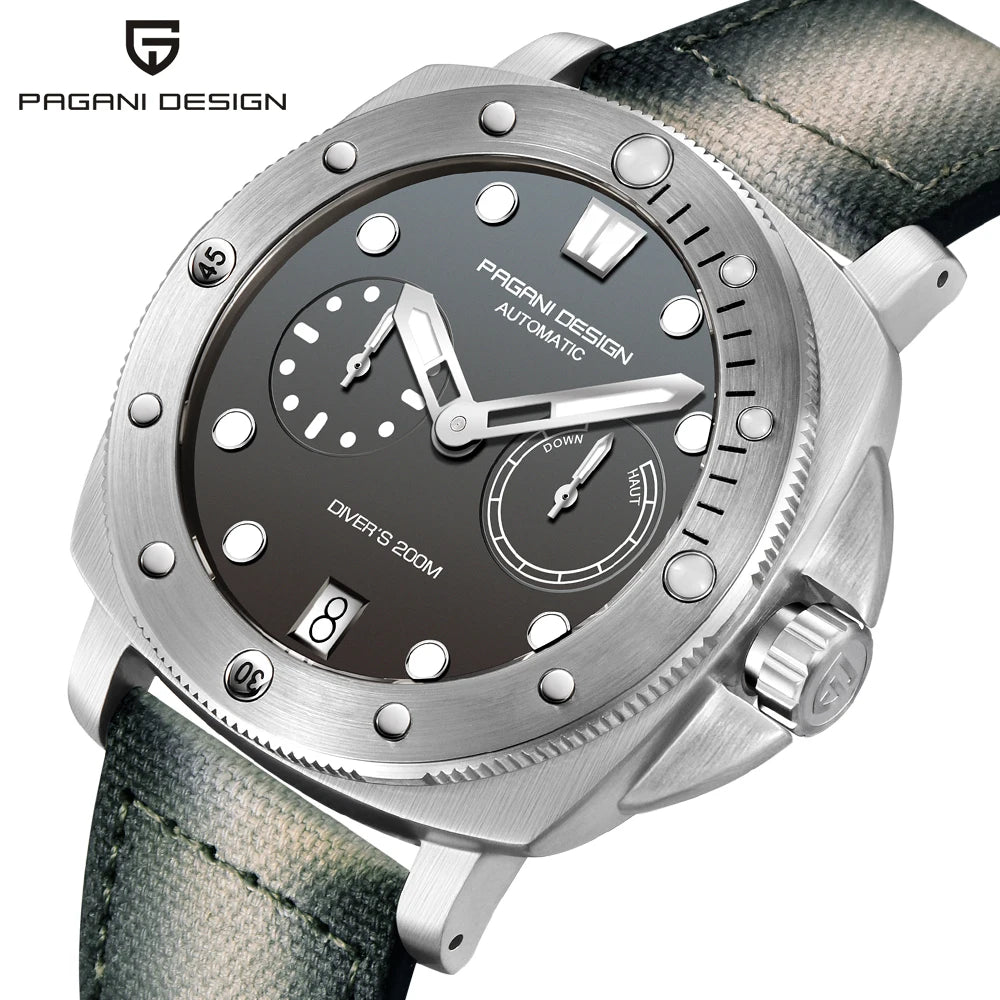 PAGANI DESIGN Mechanical Wristwatches Brand CAL.2C10 watches Sapphire Glass AR coating 200M Waterproof Chrono Clock reloj hombre