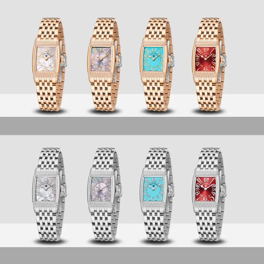 PAGANI DESIGN Women's Quartz Watch Luxury Fashion Sapphire Stainless Steel Waterproof Clock Bracelet Relogio Feminino PD1737