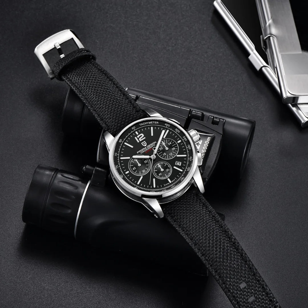 PAGANI DESIGN 2024 New Luxury Fashion Casual Men Quartz Watches VK63 100M Water Resistant Sapphire Glass Stainless Steel Watches