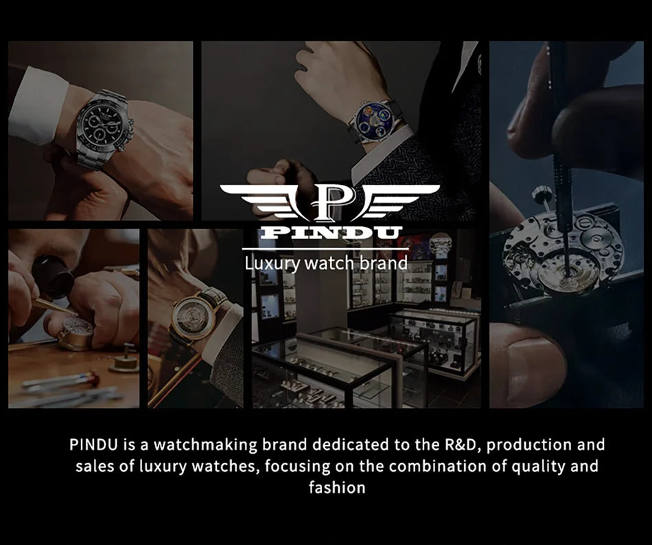 PINDU New Watchmakings House of Dragons Astronomia Art 3D Gold Dragon Astronomia Quartz Watch Men Astronomia Solar Montre Homme