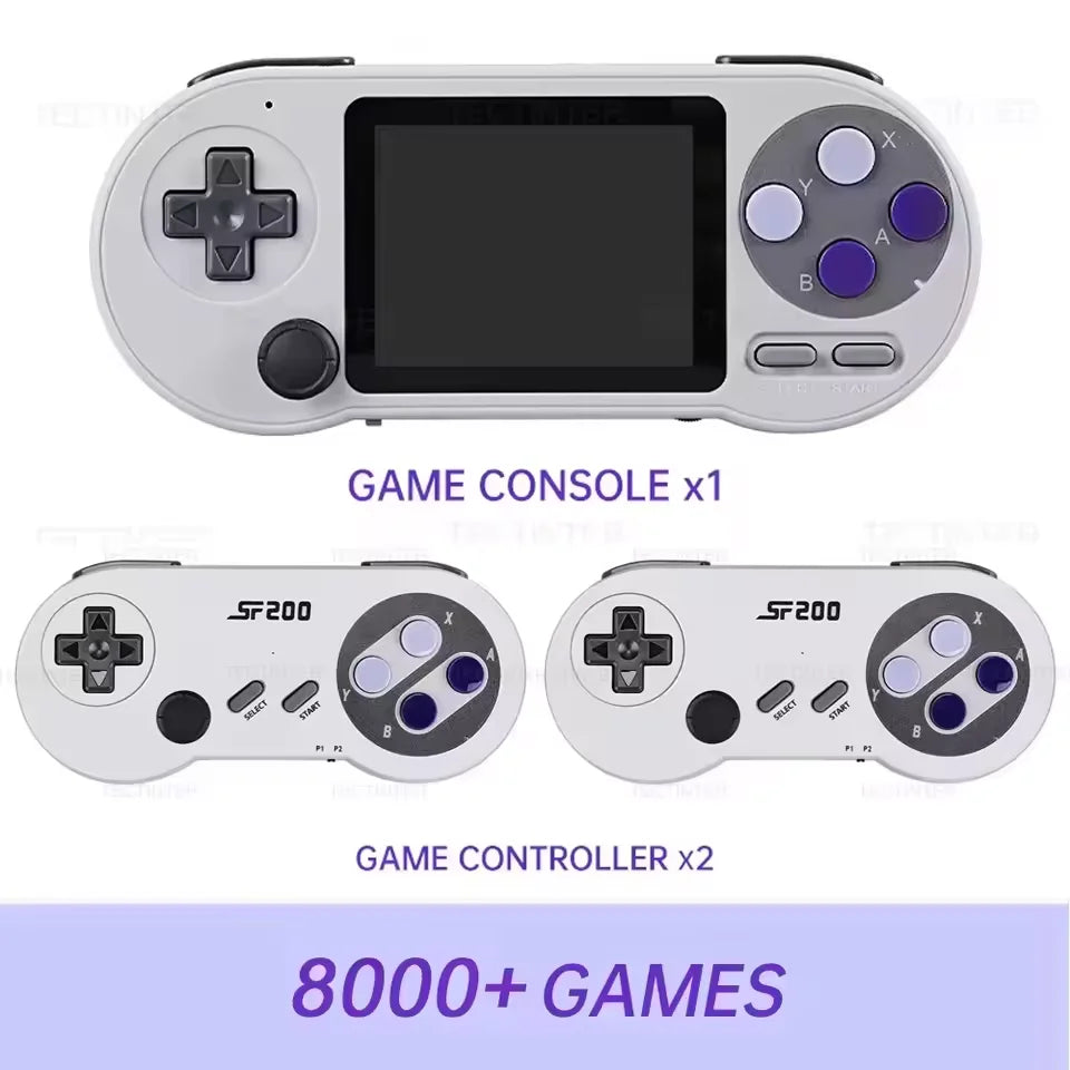 SF2000 3 inch IPS Screen Handheld Game Player Portable Video Game Console Built-in 8000+ Games Retro TV Game Player AV Output
