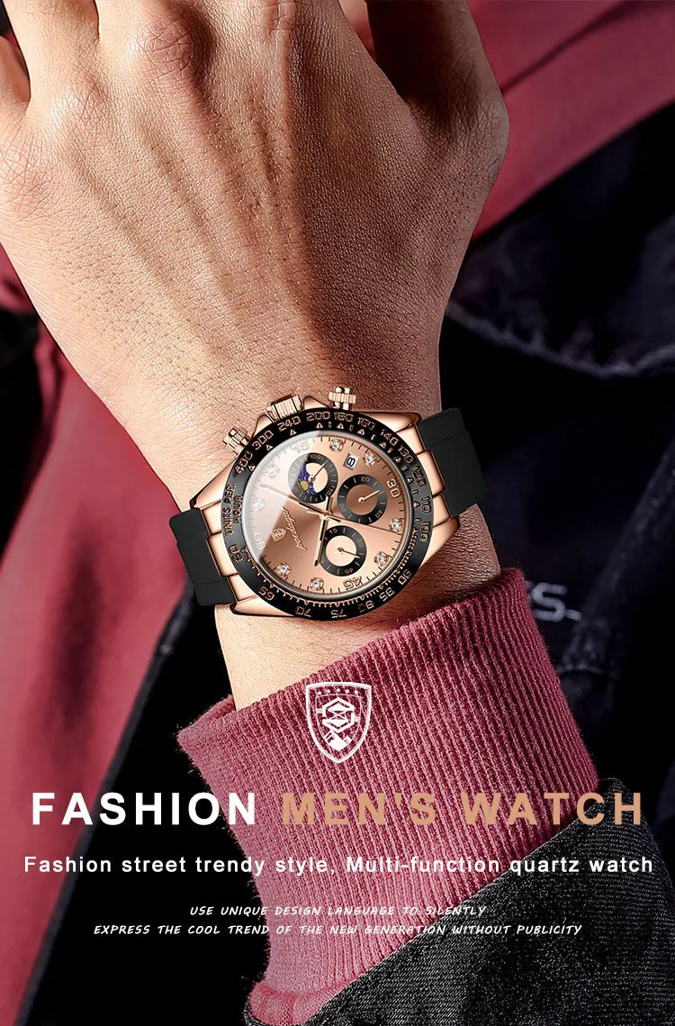 POEDAGAR High Quality Luxury Men Wristwatch Waterproof Luminous Chronograph Date Men's Quartz Watch Outdoor Fashion Man Watches