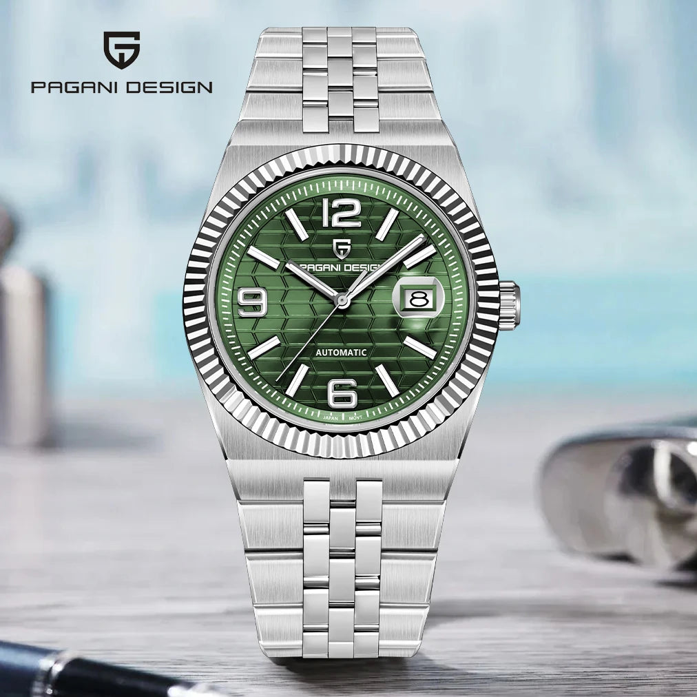 PAGANI DESIGN 3D Rhombus Dial Watches Luxury Automatic Watch Men Stainless steel Mechanical Wristwatch For Gift Box 2025 New