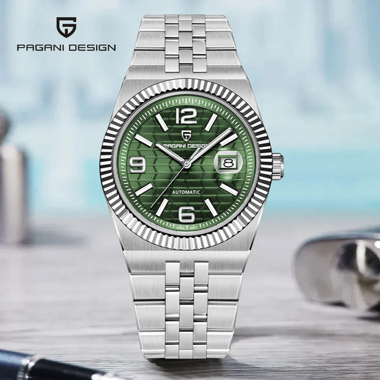 PAGANI DESIGN 3D Rhombus Dial Watches Luxury Automatic Watch Men Stainless steel Mechanical Wristwatch For Gift Box 2025 New