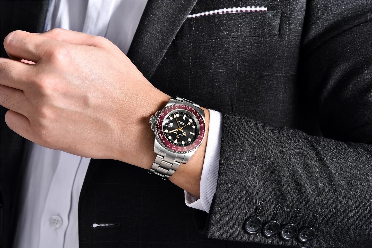 PAGANI DESIGN V4 40MM GMT NH34 Luxury Men's Watches Top Fashion Automatic Mechanical Watches for Men Sapphire Waterproof Clock