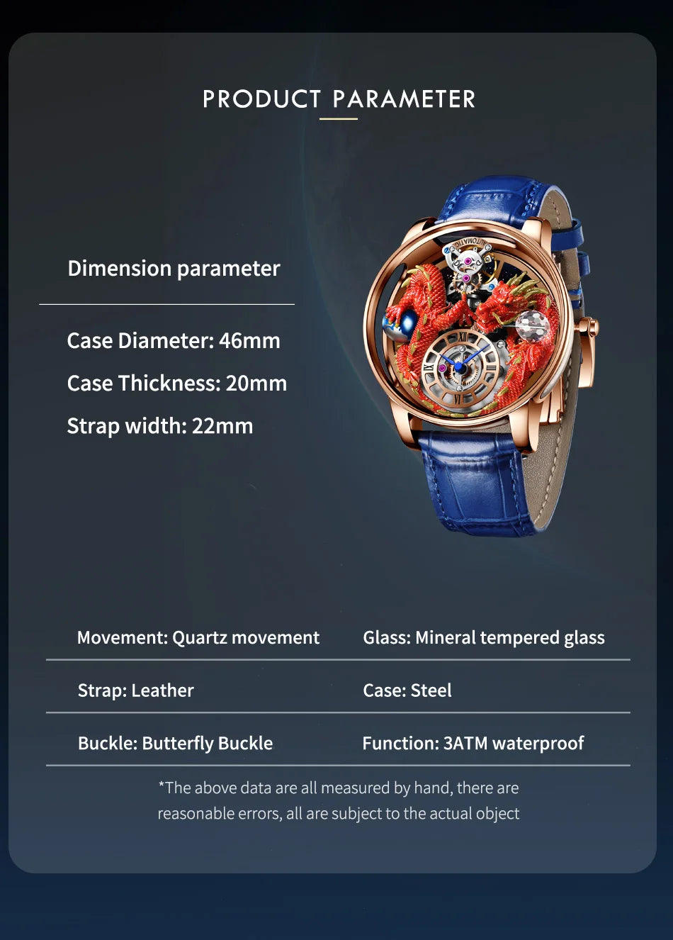 PINDU New Watchmakings House of Dragons Astronomia Art 3D Gold Dragon Astronomia Quartz Watch Men Astronomia Solar Montre Homme