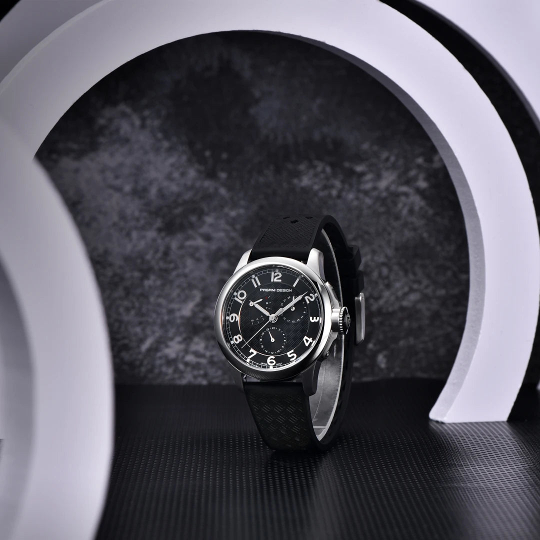 PAGANI DESIGN 2024 New Men's Quartz Watches VH88 Multifunction Stainless Steel Sapphire Business Sport Clock Watch for Men