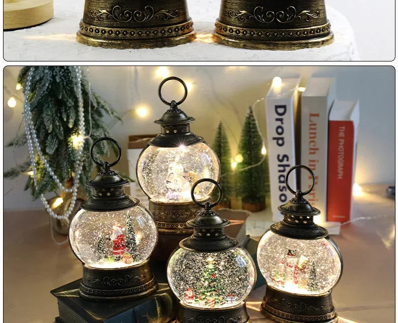 Christmas Easter Carnival Decorations Wind Lights Music Boxes Crystal Balls Santa Claus Tree Lights Ornaments Christmas Gifts