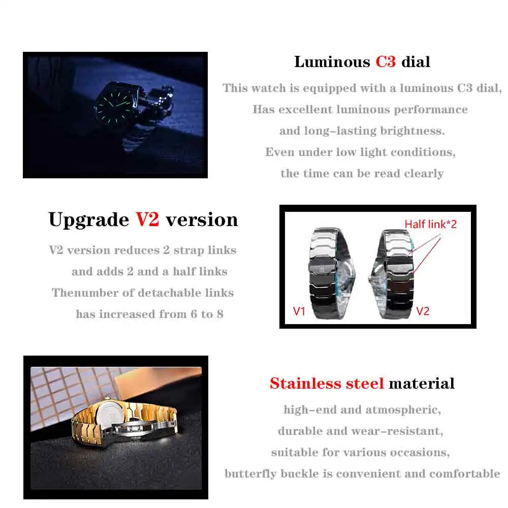 PAGANI DESIGN 2025 New Thin 7mm Fashion Men's Quartz Watch 10Bar Waterproof Stainless Steel Sapphire C3 Upgrade V2 reloj hombre