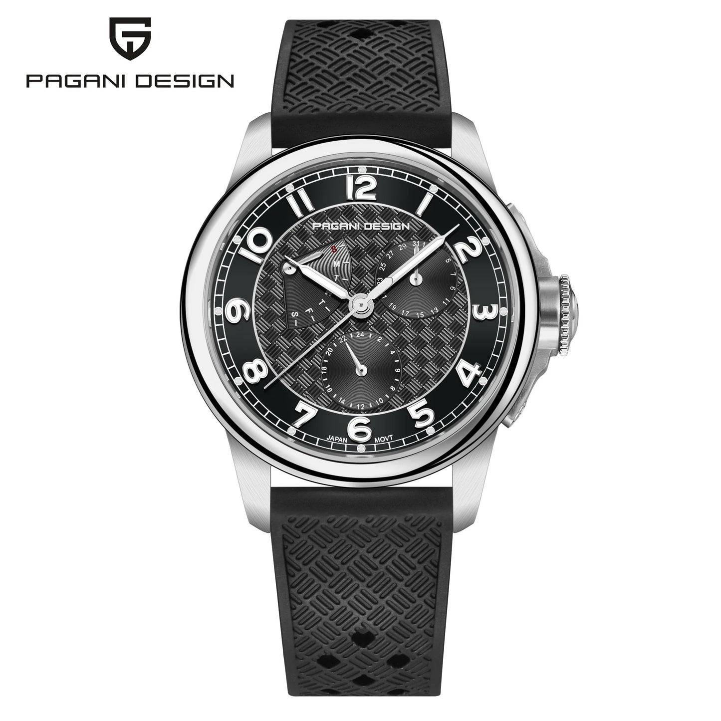 PAGANI DESIGN 2024 New Men's Watches Luxury Quartz Watch Men Multifunction Date Wrist watch Men Sapphire crystal Japan VH88 Movt
