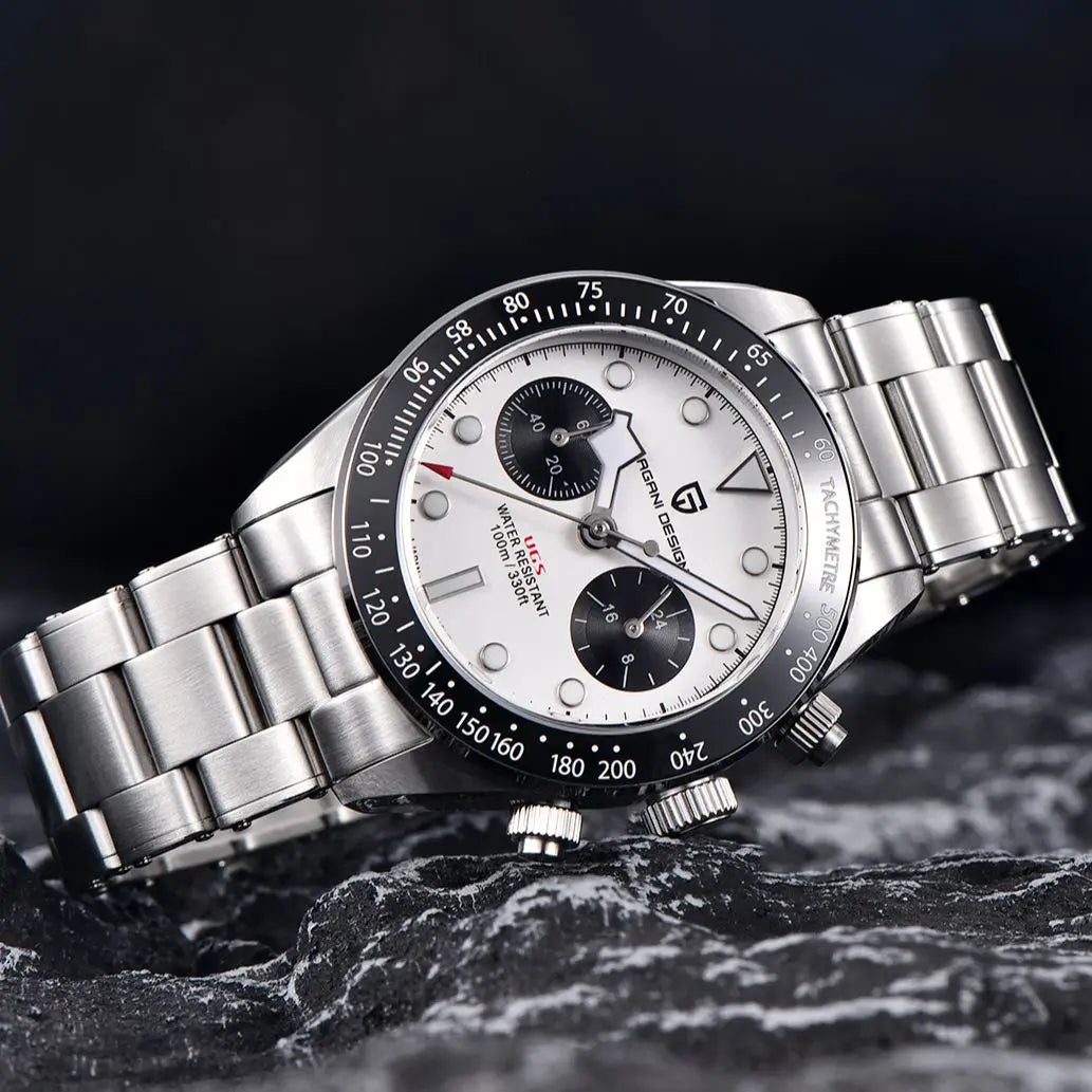 PAGANI DESIGN 2024 New BB Panda Retro Sport Chronograph Luxury Quartz Watch For Men Sapphire mirror 10Bar Waterproof Wrist Watch