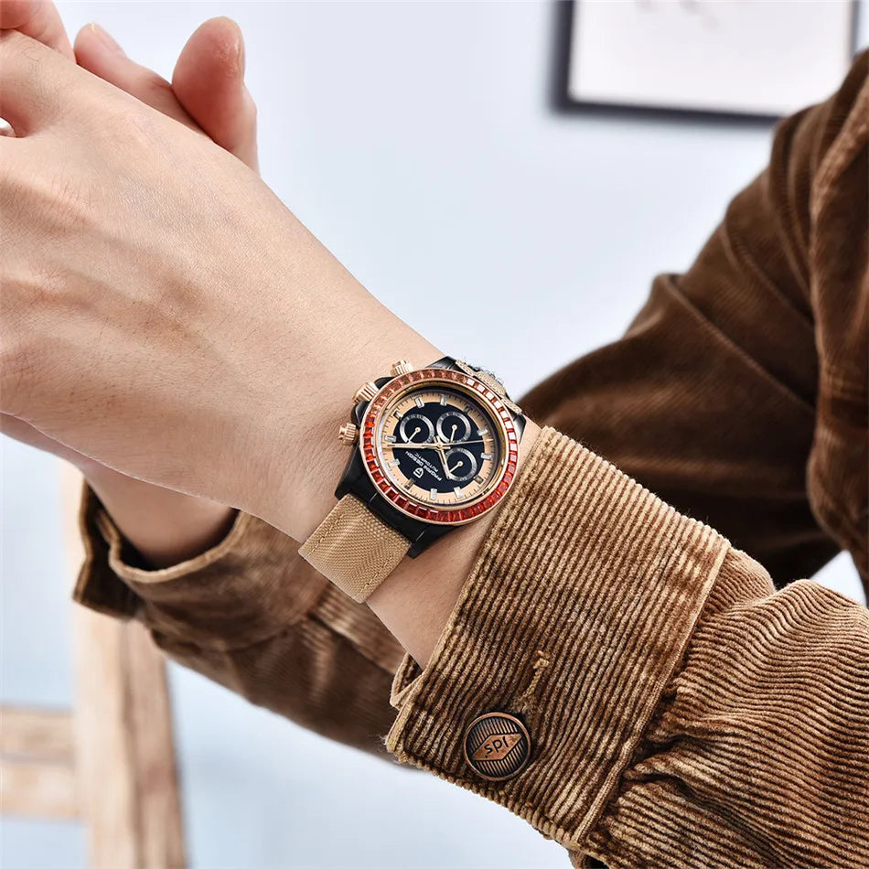 PAGANI DESIGN V2 40MM Rainbow Circle Luxury Men's Mechanical Watch Multifunction Automatic Watch Men's Sapphire Glass Waterproof