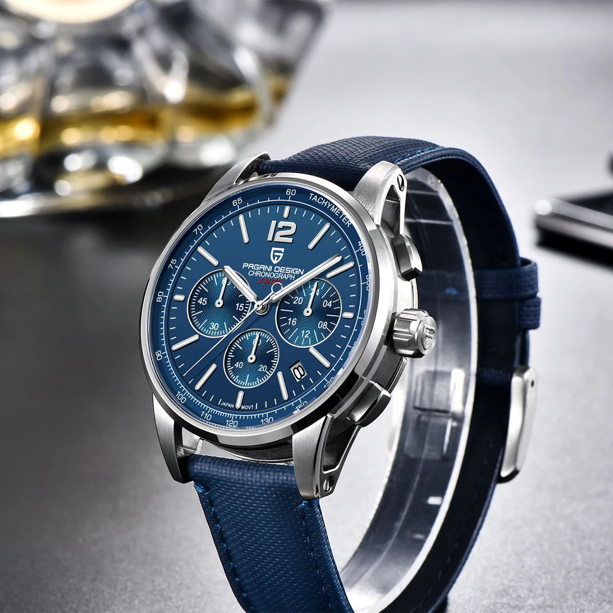 Pagani Design's new 41mm men's multifunctional quartz watch, sapphire crystal chronograph, VK63 men's watch