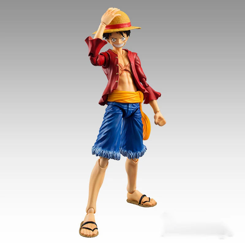 17cm One Piece Anime Figures Straw Hat Monkey D Luffy Variable Articulated Luffy Action Figure Collection Model Ornaments Toys