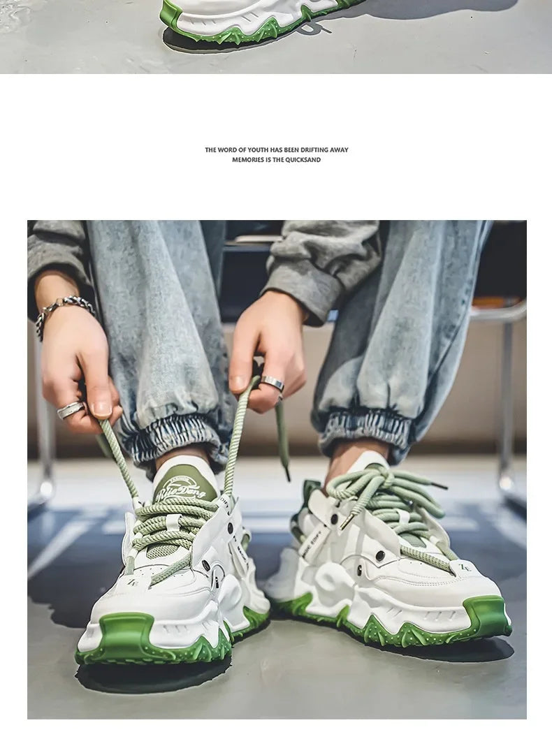 Men's Sneakers Light Luxury Fashion All-match Casual Platform Shoes Outdoor Non-slip Wear-resistant Designer Men Shoe 2025