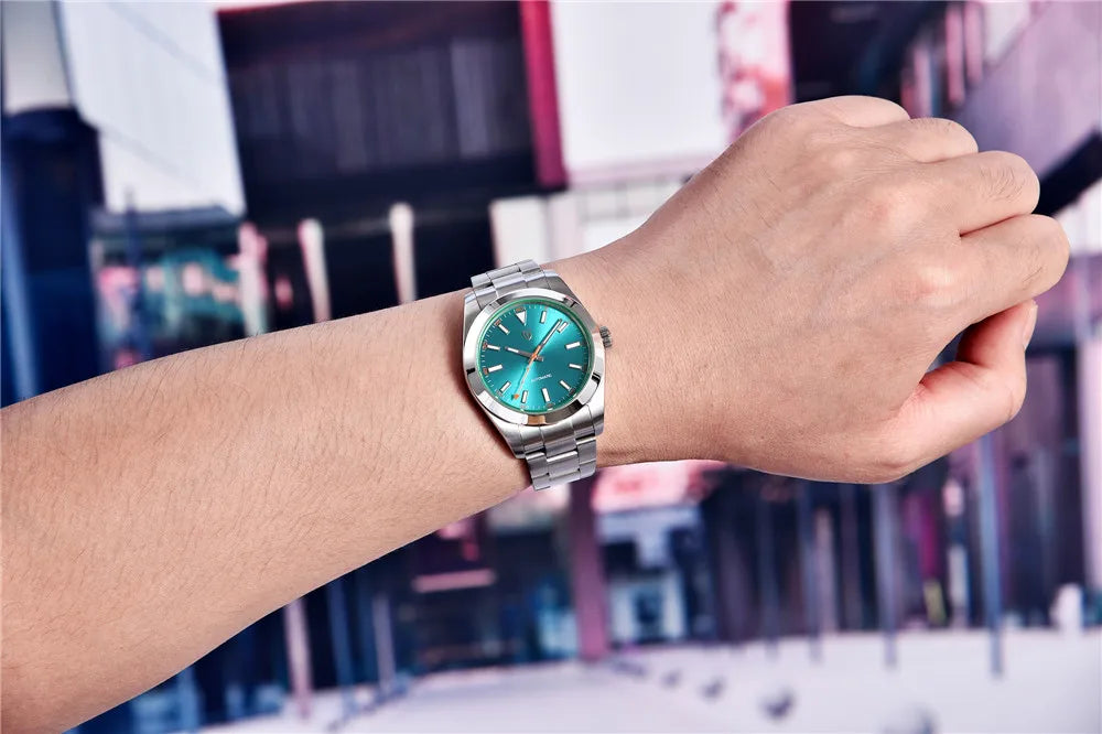 PAGANI DESIGN Men's Watches Luxury Automatic Watch for Men Green Glass Mechanical Watches AR Sapphire glass Wristwatch Men 2025