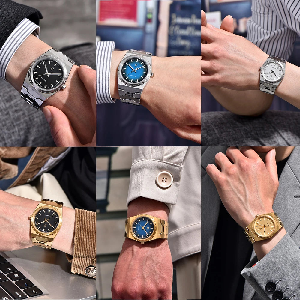 PAGANI DESIGN 2025 New Thin 7mm Fashion Men's Quartz Watch 10Bar Waterproof Stainless Steel Sapphire C3 Upgrade V2 reloj hombre