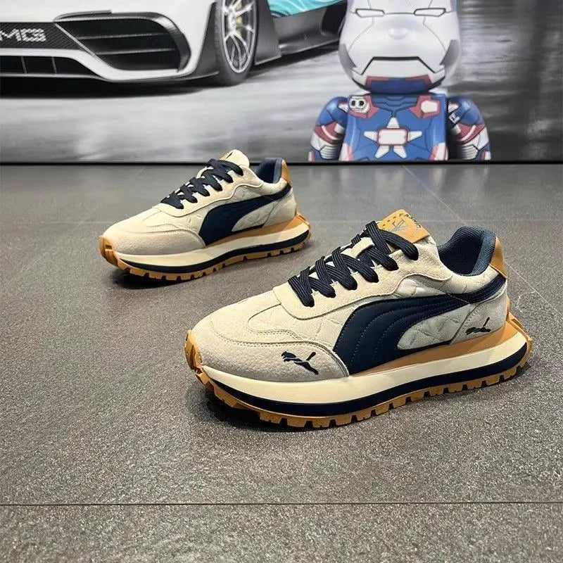 Men's Sneakers Shoes for Men Platform Sports Shoes Sports and Leisure Casual Sneaker Non-slip Fashion Wear-resistant Loafers