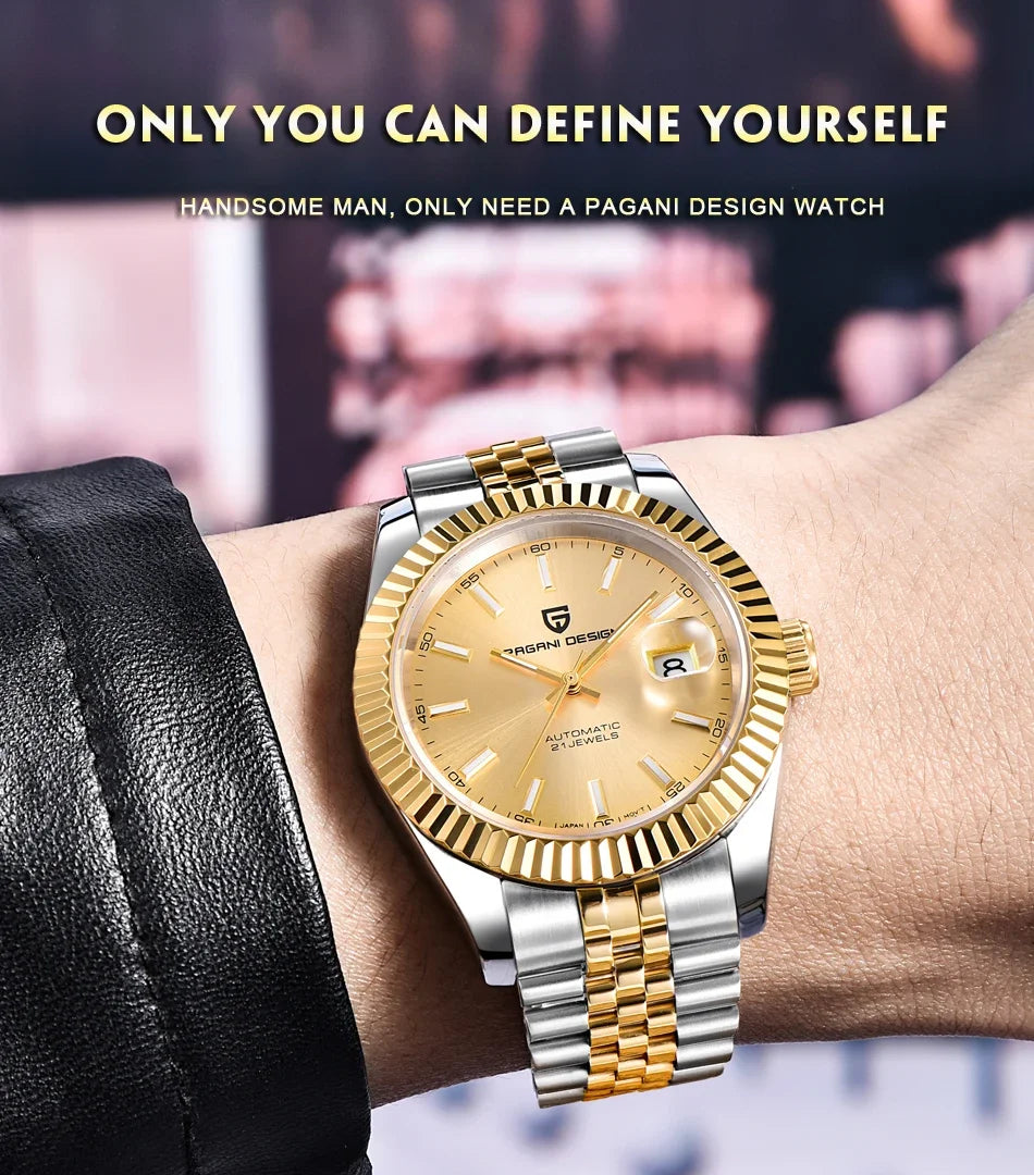 2025 New PAGANI DESIGN PD-1645 V3 Men's Mechanical Watches Business Sapphire Glass Automatic 42MM Stainless Steel Watch for Men