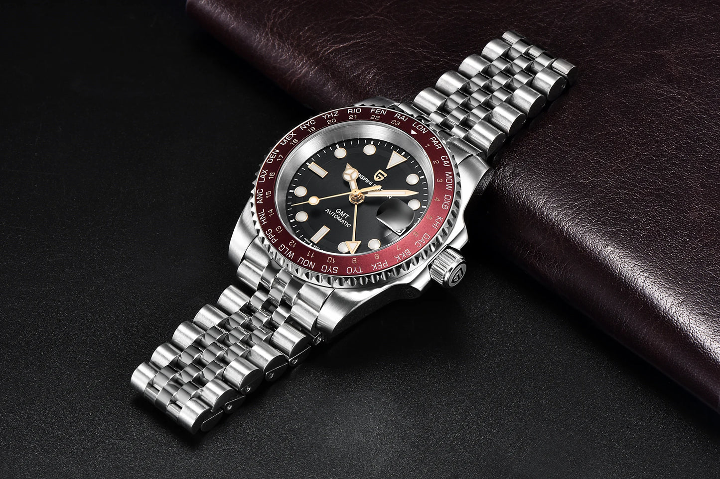 PAGANI DESIGN V4 40MM GMT NH34 Luxury Men's Watches Top Fashion Automatic Mechanical Watches for Men Sapphire Waterproof Clock