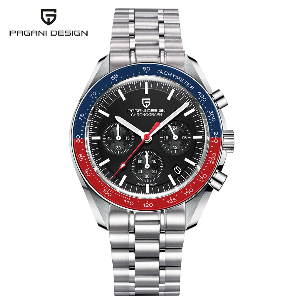 PAGANI DESIGN 2025 Men's Watches Luxury Quartz Watch For Man Chronograph AR Sapphire Mirror Auto Date Wrist Watches Reloj Hombre