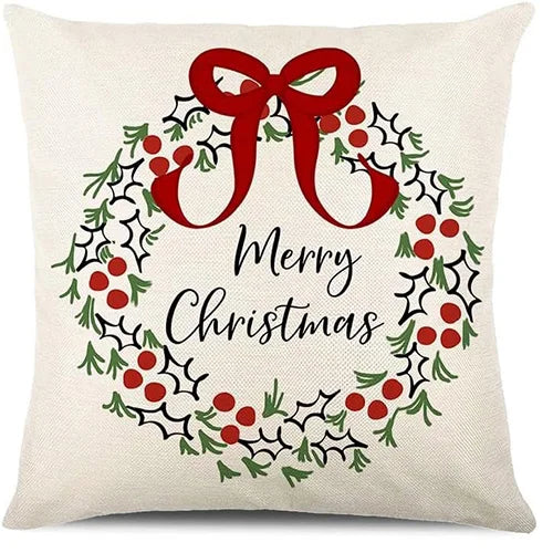 Christmas Magic: Merry Christmas, Joy to the World, Let it Snow, Meet Me under the Mistletoe Pillow Covers New Year decoration