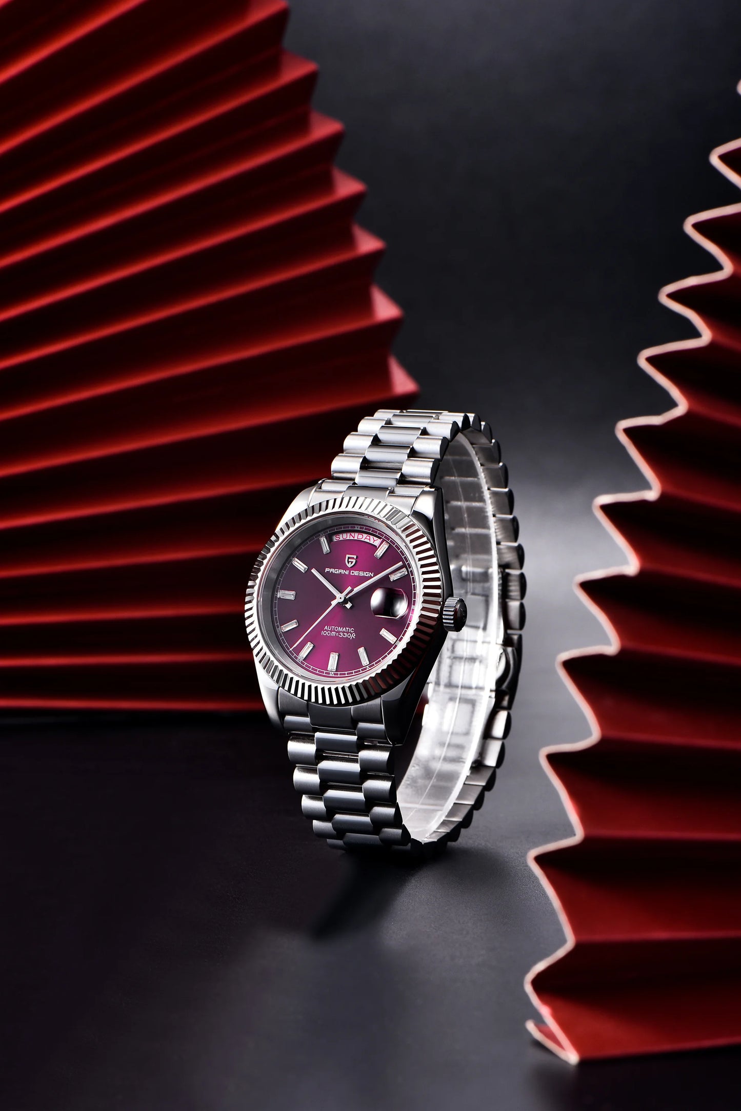 PAGANI DESIGN 2025 New Luxury Rose Gold DD40 Automatic Watch For Men NH36A Mechanical Wristwatch Men Stainless steel Waterproof