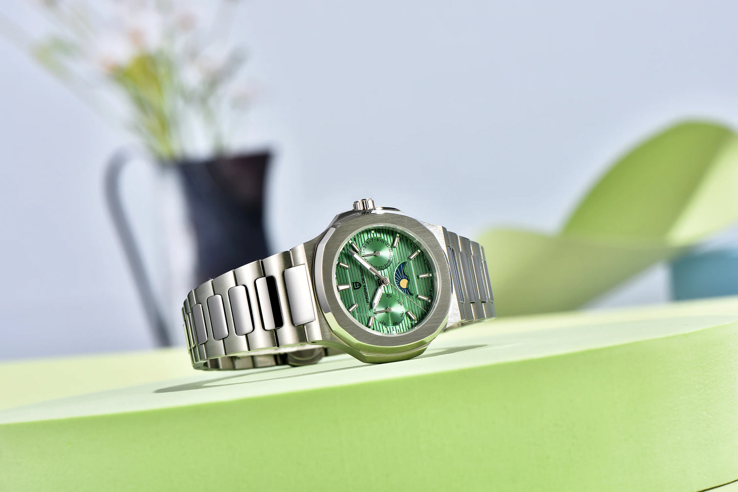 PAGANI DESIGN 2025 New Luxury Quartz Watches For Men Multifunctional Chronograph Moon phase Automatic Date Week Wristwatch Women